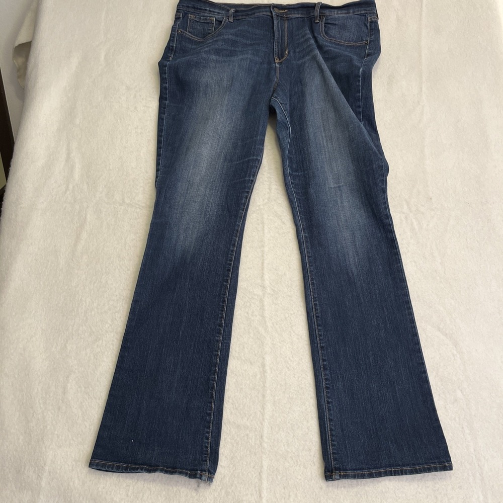Old Navy Women's Jeans  18 Tall Blue Mid-Rise Curvy Profile Flare Stretch